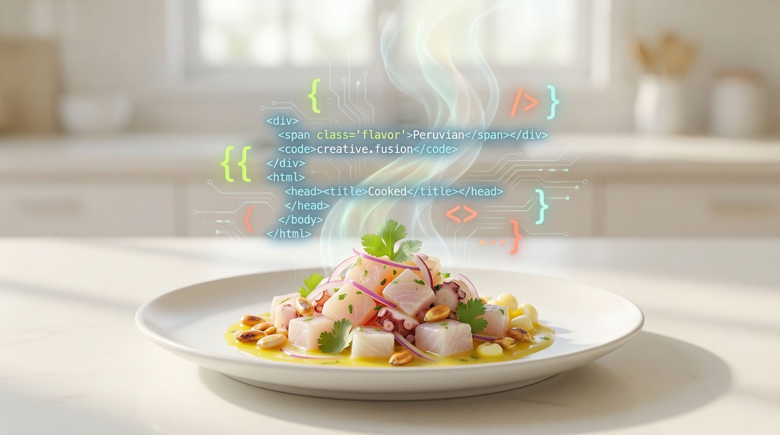 Ceviche html concepto imagen hero Peru